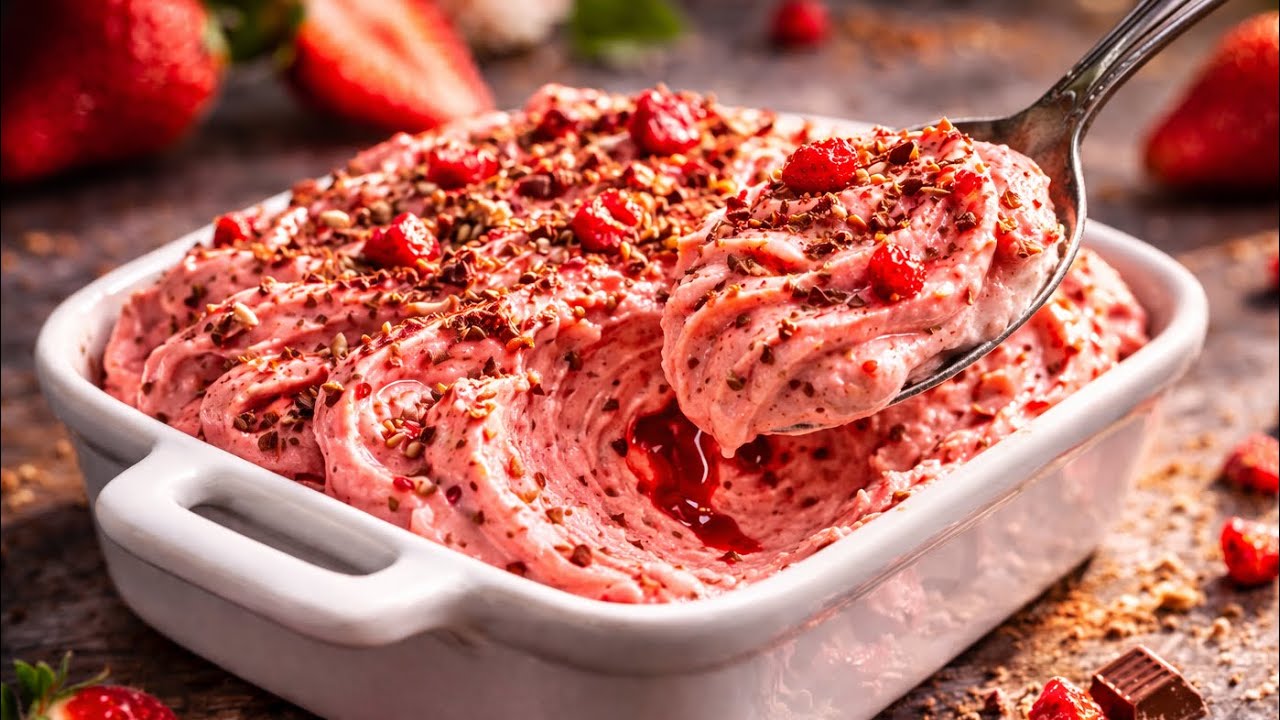 🍓Nur Erdbeeren und Kondensmilch! Ein echtes italienisches Dessert in 5 Minuten! Ganz ohne Backen!