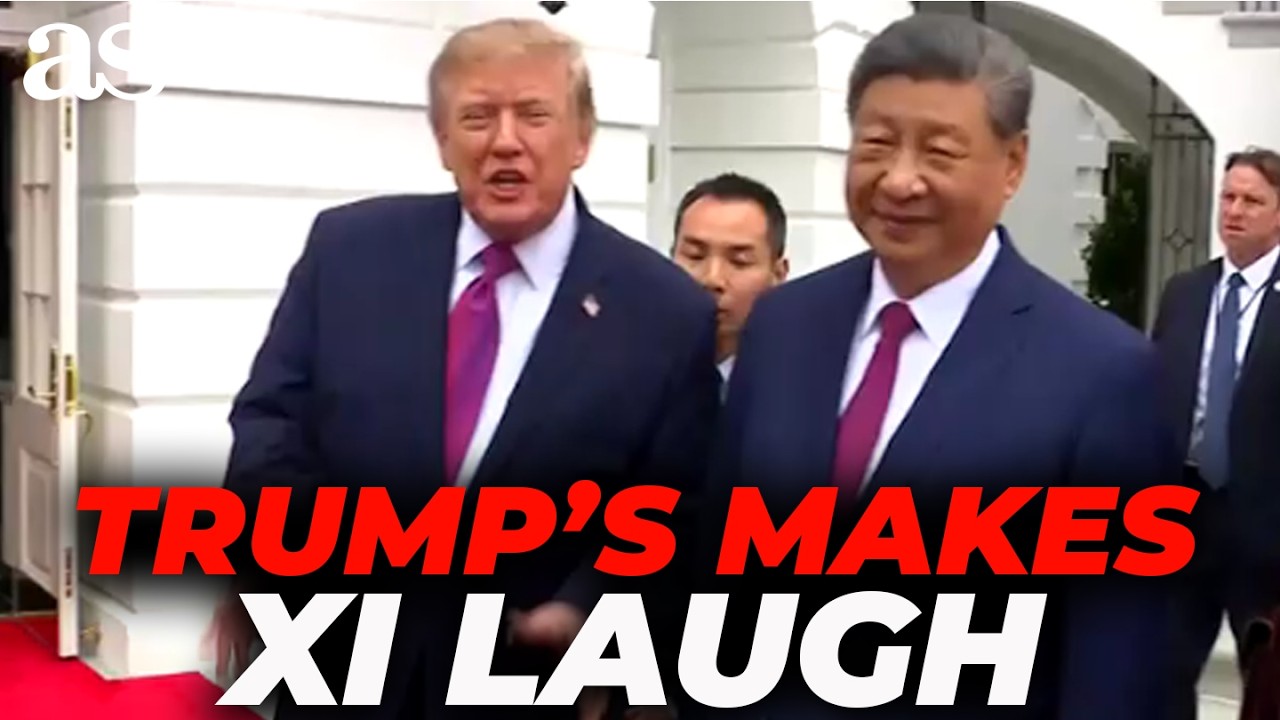 XI JINPING BURSTS OUT LAUGHING at TRUMP&rsquo;s comment about the WHITE HOUSE HELIPAD