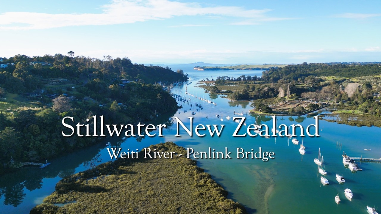Breathtaking Stillwater - Weiti River - Penlink Bridge - Beautiful Coastal New Zealand Scenery.