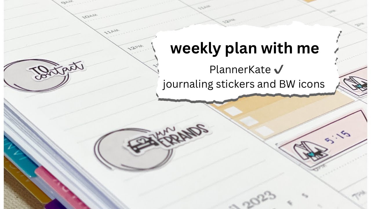 Планировщик Erin Condren Hourly Plan with Me | Набор PlannerKate MK-519 в стиле бохо