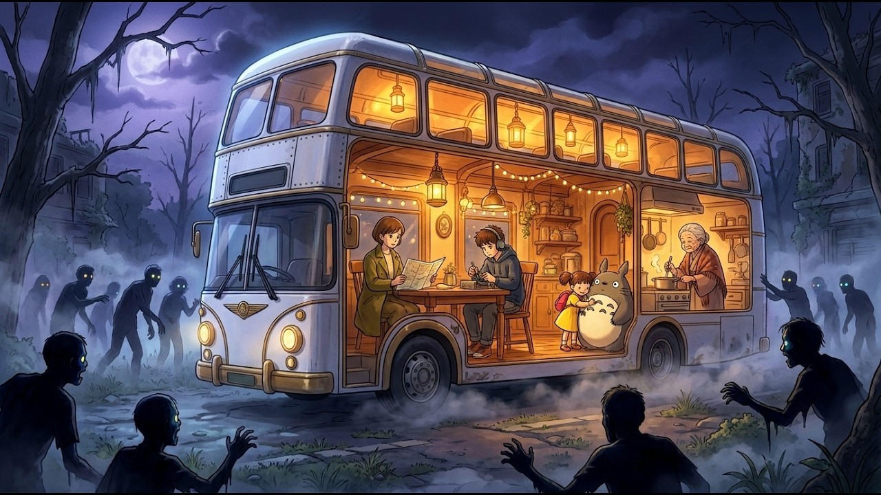 Surviving Inside a Luxury Double-Decker Bus During the Zombie Apocalypse | Ghibli Story