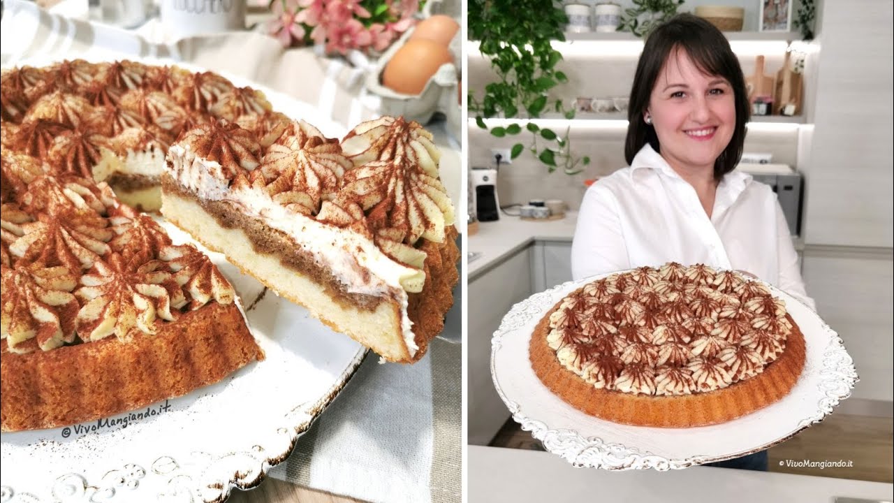 Crostata morbida al tiramisù, un dolce elegante e goloso