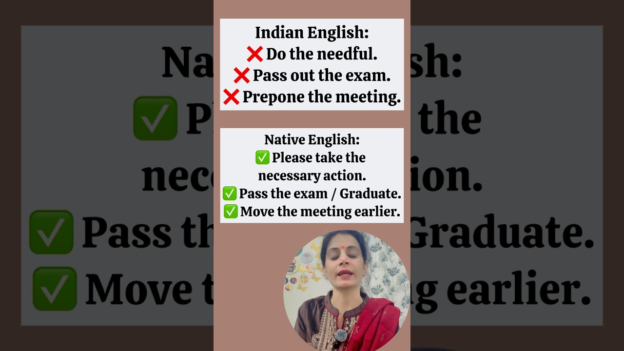 Indian English vs native English ￼ 