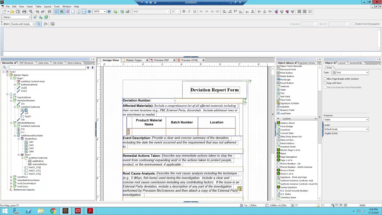 AEM Designer Tutorial 13: Designing With Flowed Layouts/Subforms
