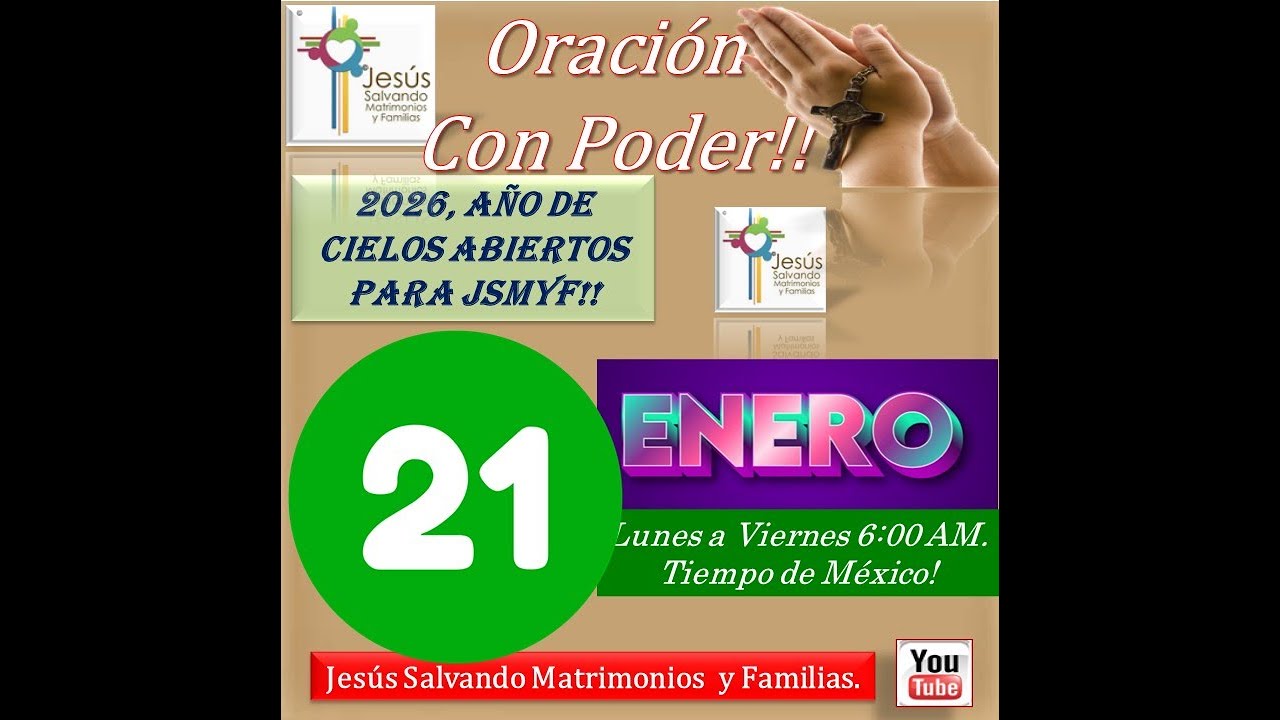 Oración Con Poder En Vivo! 21 de Ener. 2026! Donde Están 2 o 3 Reunidos En Mi Nombre, Allí Estoy Yo!