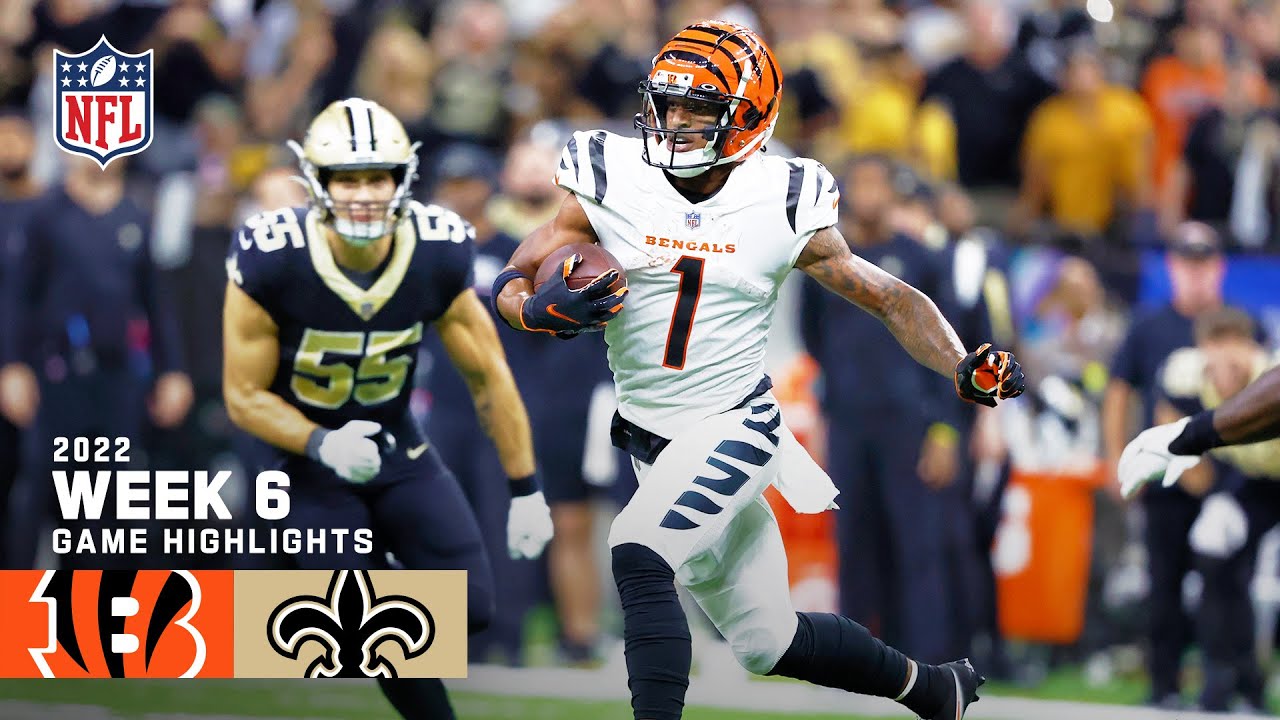 Cincinnati Bengals vs. New Orleans Saints | 2022 Week 6 Highlights