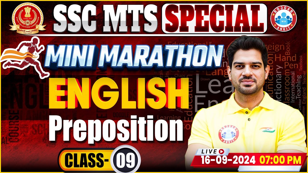 SSC MTS English Classes 2024 | Preposition in English SSC MTS | MTS English By Sanjeev Sir