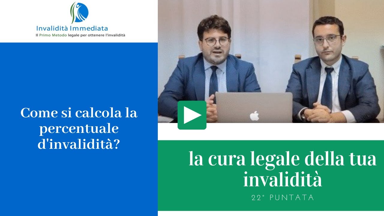 Come si calcola la percentuale d'invalidità?