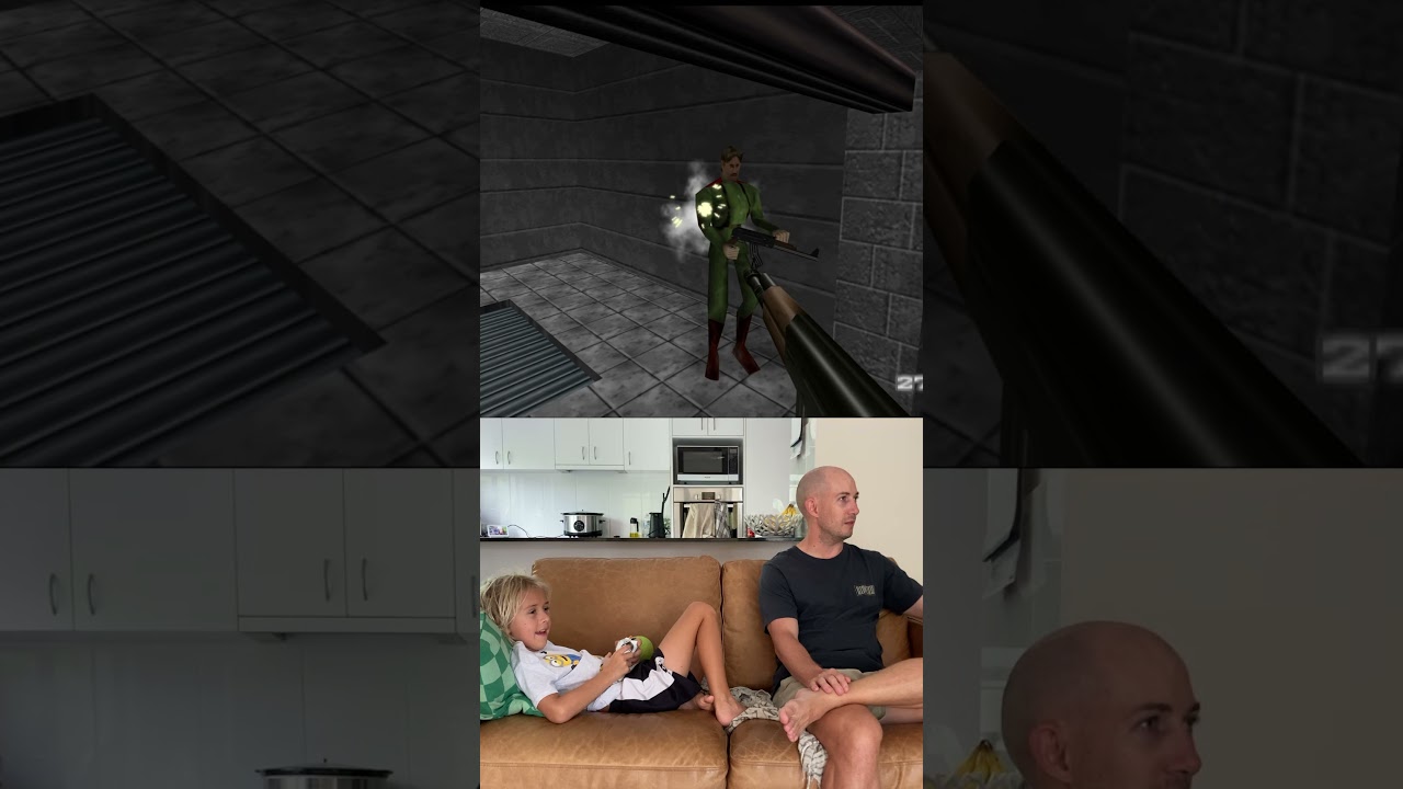 Устранение нескольких охранников в игре Goldeneye 