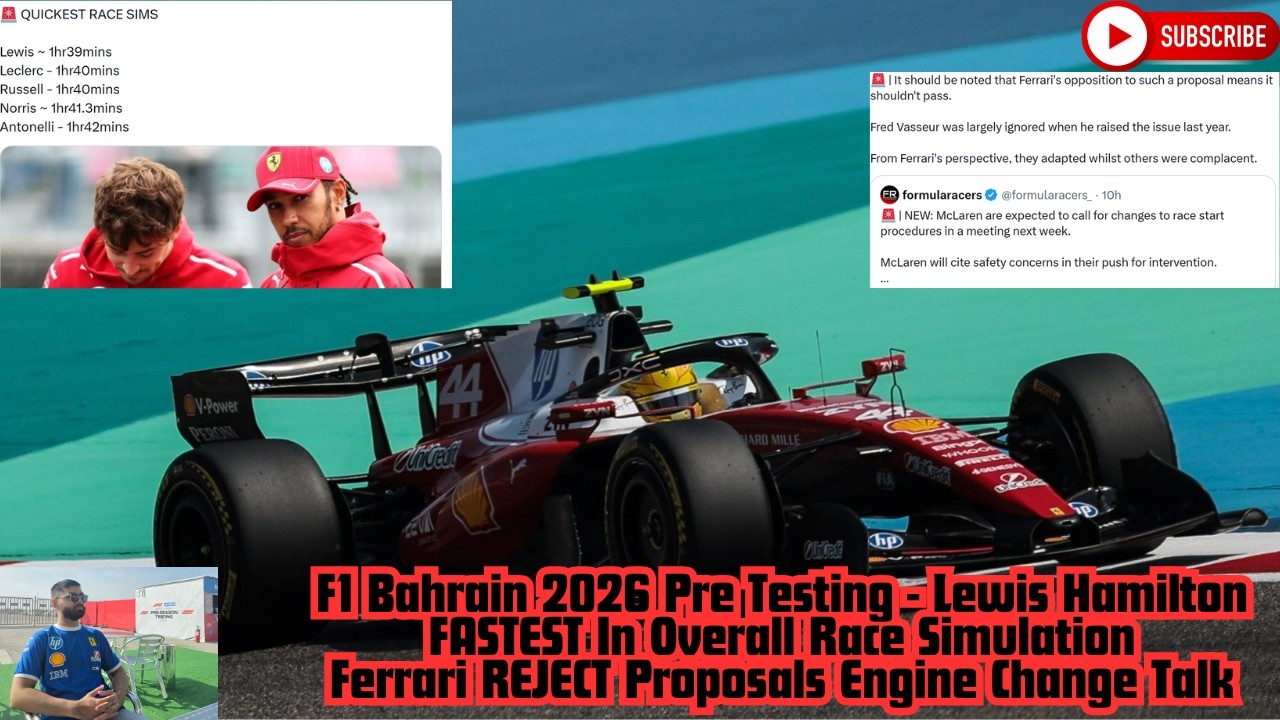 Льюис Хэмилтон показал лучшее время на тестах Формулы-1 в Бахрейне | Ferrari отклонила предложени...