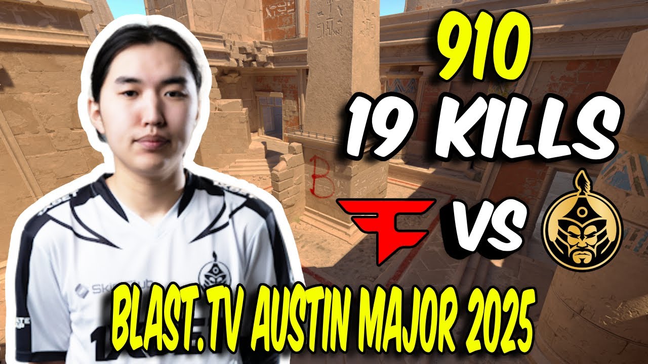 The MongolZ 910 (19/14) vs FaZe (Anubis) BLAST.tv Austin Major 2025 | CS2 POV