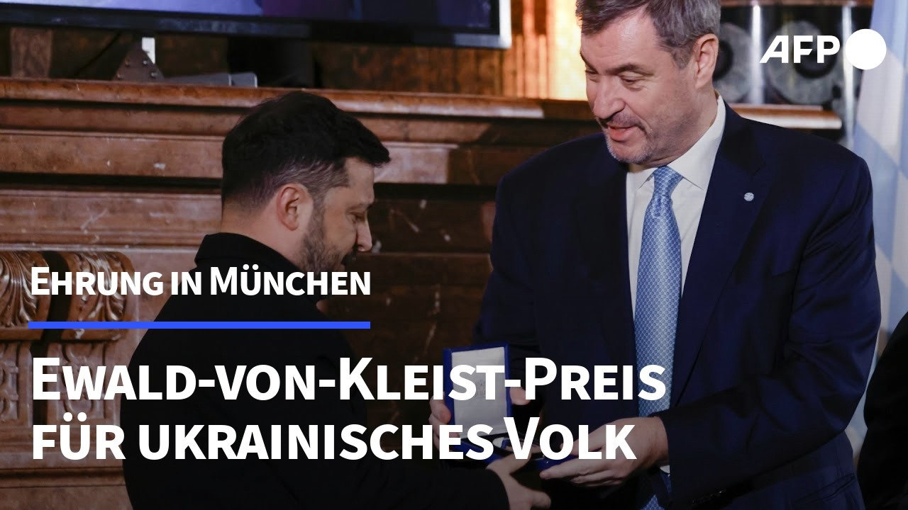 Ukrainisches Volk mit Ewald-von-Kleist-Preis geehrt | AFP