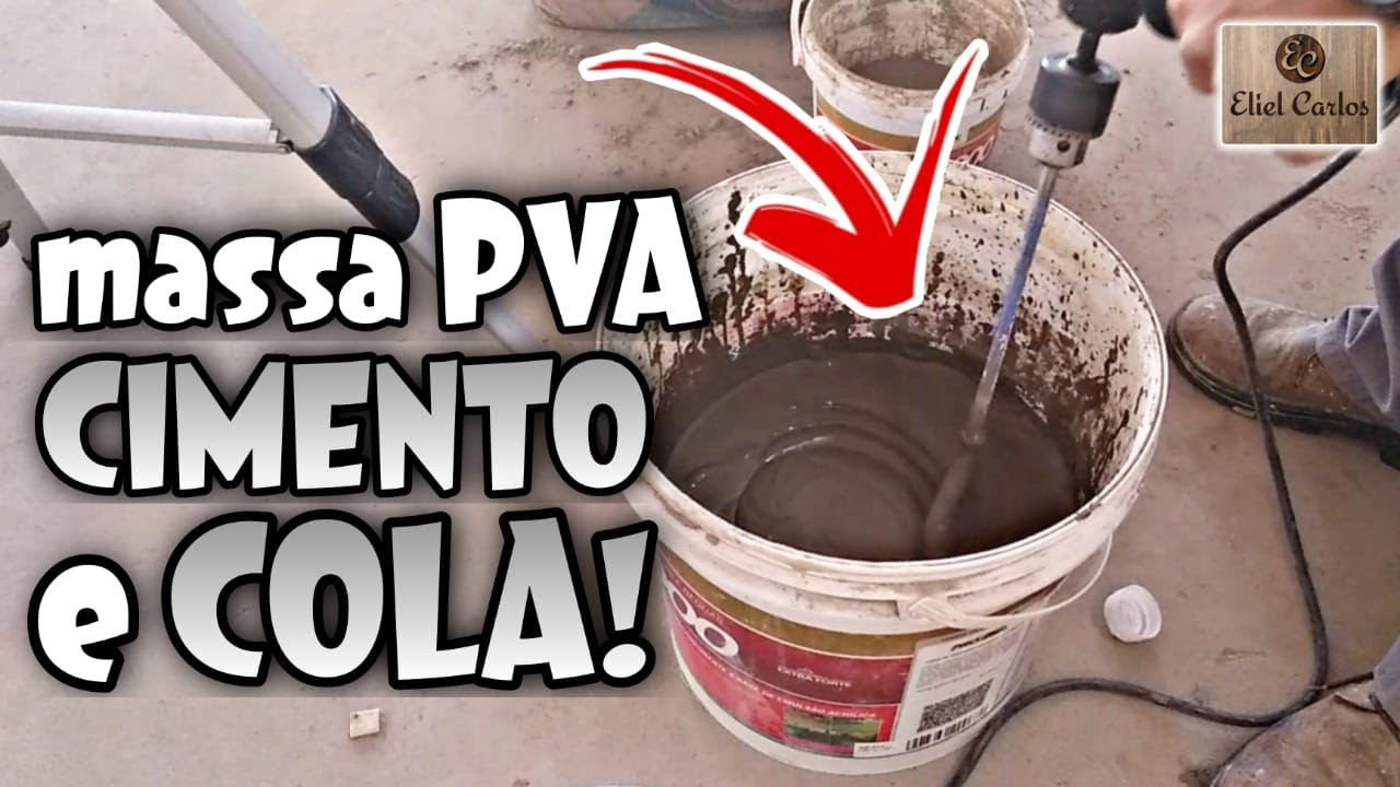 MASSA PVA COM CIMENTO E COLA! COMO FAZER PASSO A PASSO! // Eliel Carlos