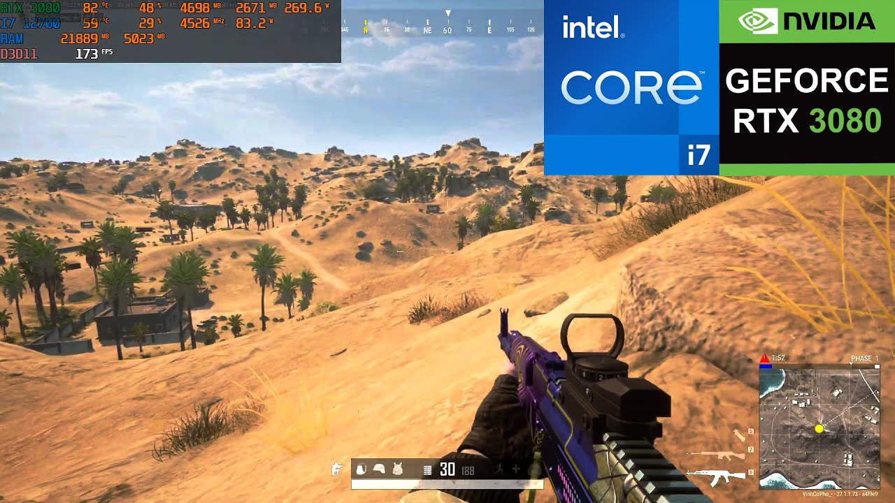 PUBG: I7 12700 RTX 3080 Ultra Graphic (Karakin Map)