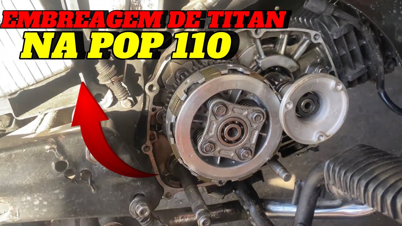EMBREAGEM COMPLETA DA TITAN 150 NA POP110 - 1 disco a mais  e alívio de peso