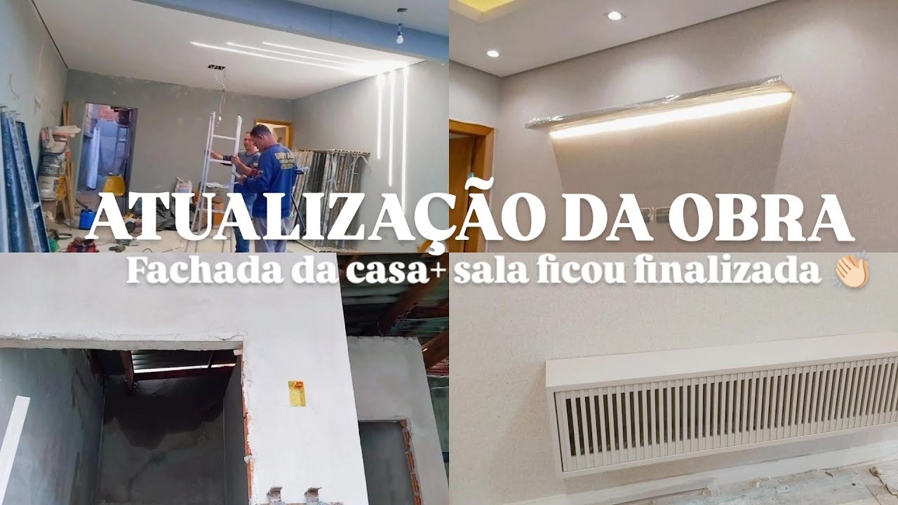 Atualização da obra- sala finalizada com móveis As torneiras ficaram lindas- faxada da casa quase 👍🏻