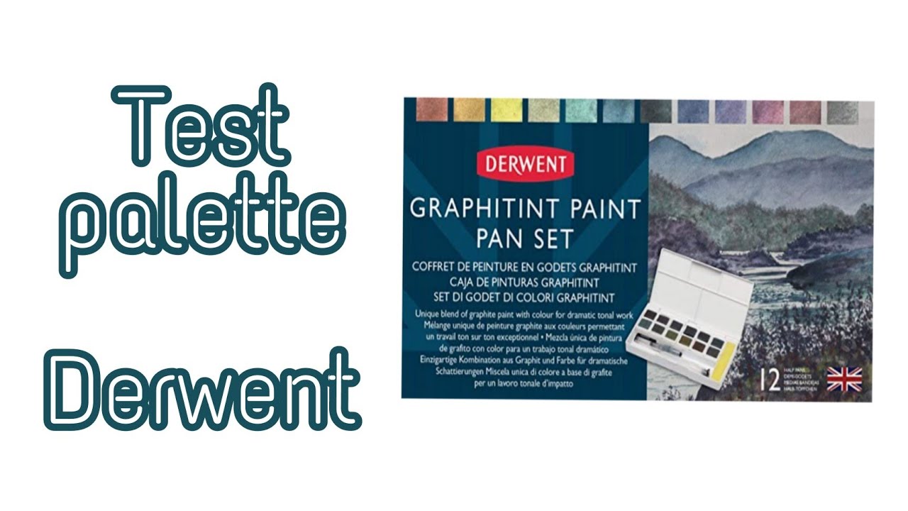 Test Derwent graphitint paint pan pocket. aquarelle Derwent. watercolor Derwent