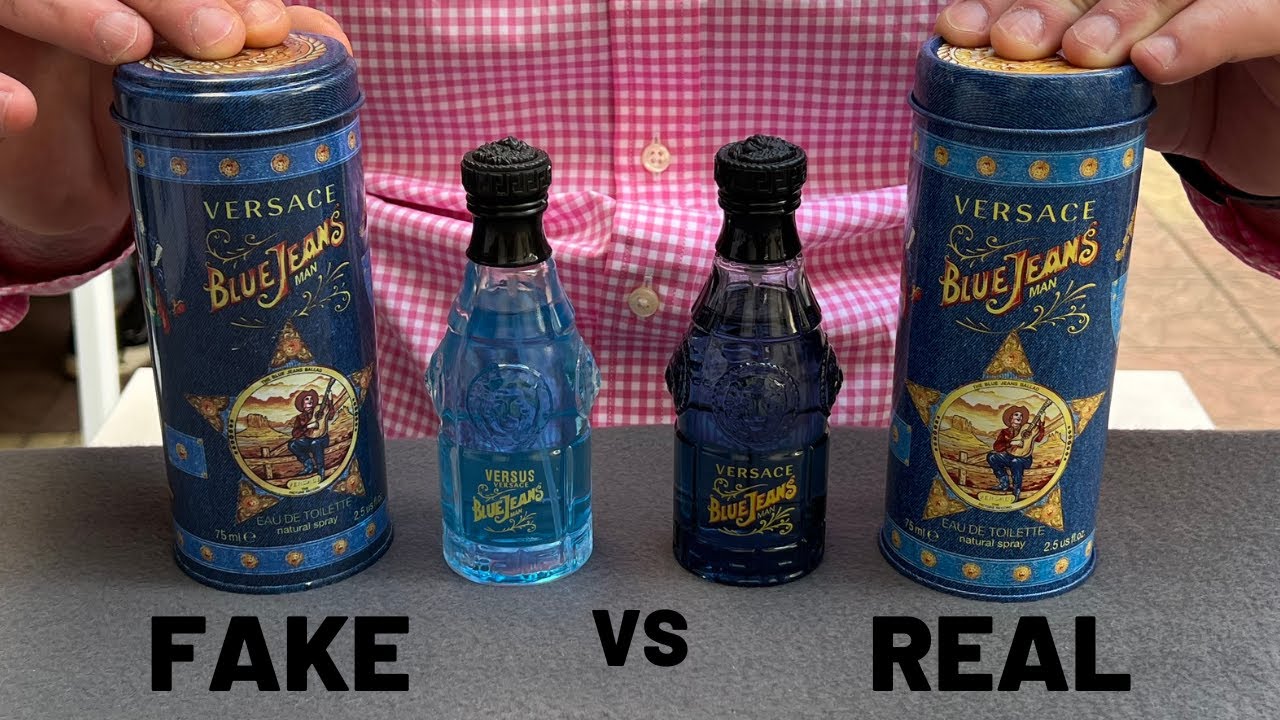 Fake vs Real Versace Blue Jeans Perfume 75 ml