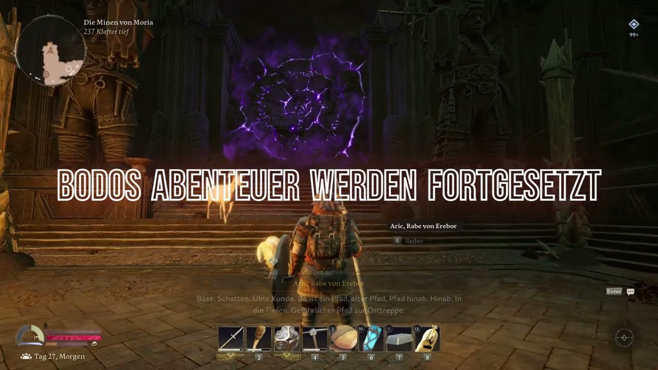 Lord of the Rings Return to Moria Folge 16: Suche nach Kristallstieg und weiteres treffen mit Vogel