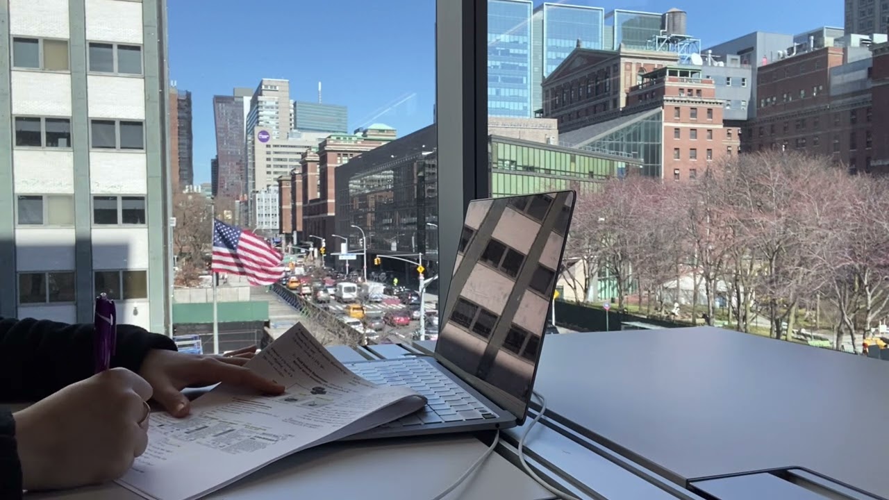[Study with me] at New York University | 뉴욕대 열람실에서 함께 공부해요 | 간호대생 스터디윗미 | real time