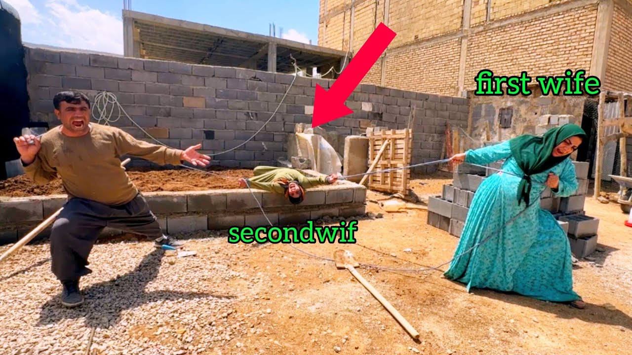 He builds a new mansion. Will the first wife allow the second wife to enter the new house?