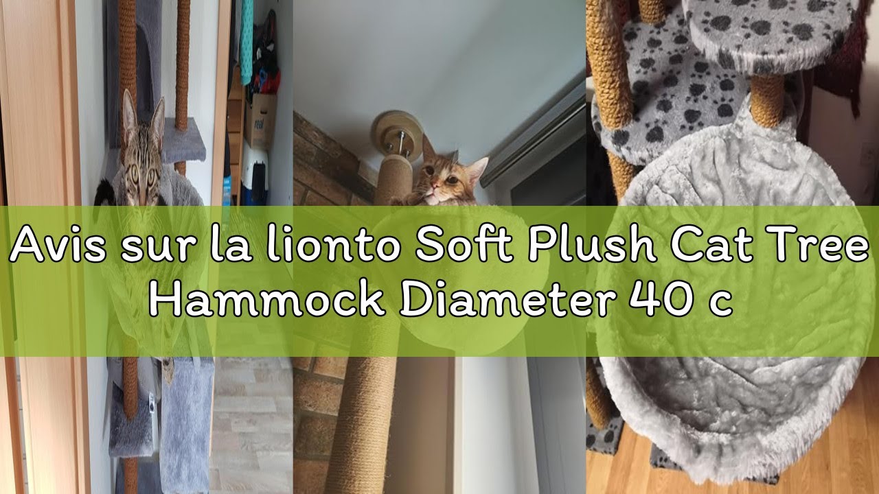 Avis sur la lionto Soft Plush Cat Tree Hammock Diameter 40 cm Depth 25 cm Soft Bed with M8 Thread St