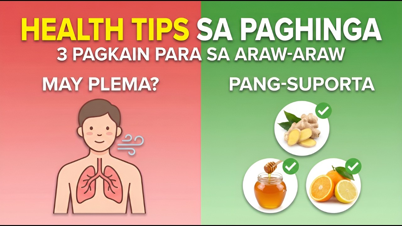 ❗May Plema? 3 Pagkain na Maaaring Makatulong sa Respiratory Health (Educational Health Tips)