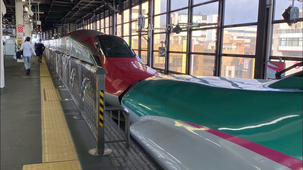 [JR East] E5 and E6 Series - Hayabusa/Komachi 12 - Coupling At Morioka