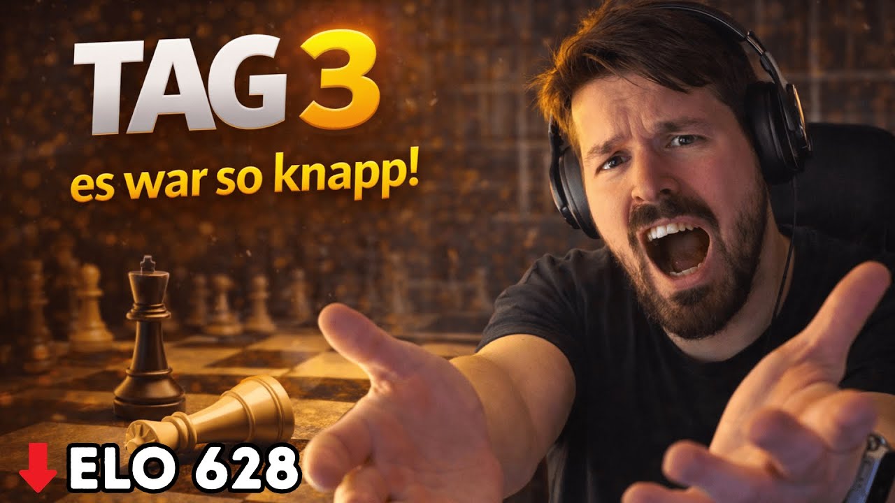 TAG 3 – Täglich Schach bis ELO 1500 📉♟️– Das war extrem knapp… | 15+10