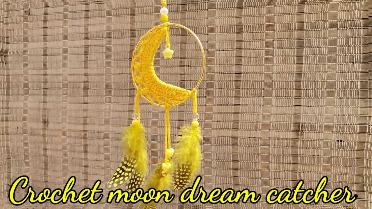 Crochet moon dream catcher