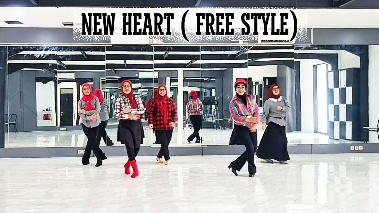 NEW HEART ( FREE STYLE) @lInedance Choreo by @HotmaTiarma Purba (INA)