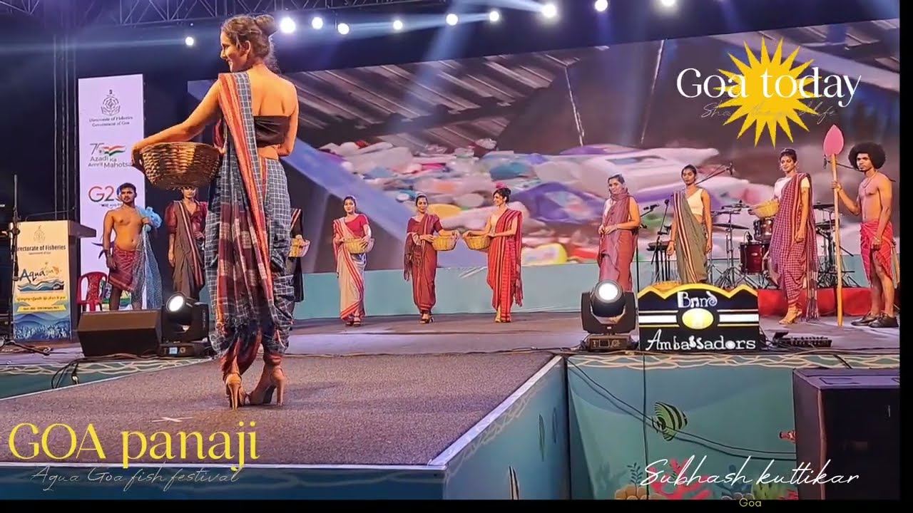Fashion Festival | acting on ramp | catwalk | Goan kunbi tribe saree wear