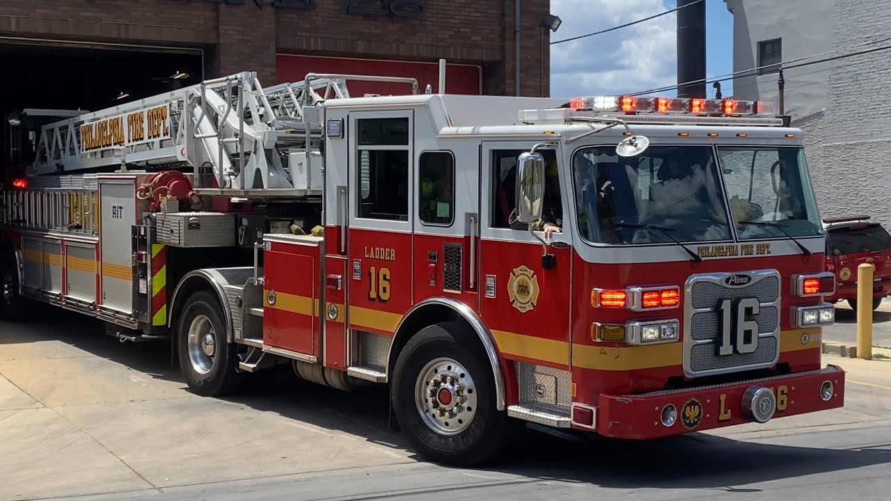 ⁴ᴷ *** BELL DROPPING *** Philadelphia Fire Department Ladder 16 Responding { Federal Q + Horn }