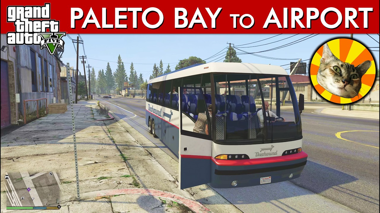 Paleto Bay to Airport - Dashound bus ride | GTA V