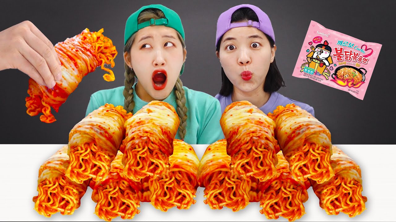 Mukbang Fire Spicy Noodle 불닭볶음면 먹방 KINI 키니