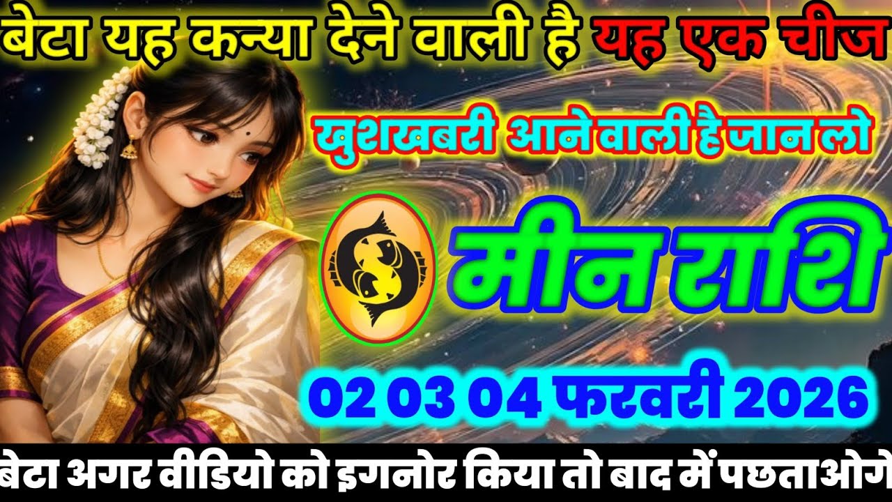 मीन राशि वालों यह महिला देने वाली है यह एक चीज | आखिर कौन है जान लो | today meenrashifal 2026 