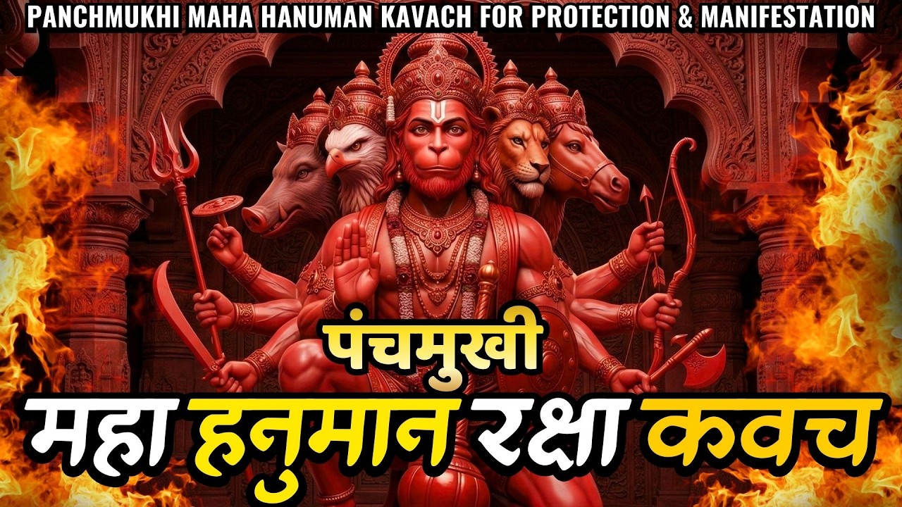 Panchmukhi Maha Hanuman Raksha Kavach | पंचमुखी महा हनुमान रक्षा कवच | Hanuman Kavach with Lyrics