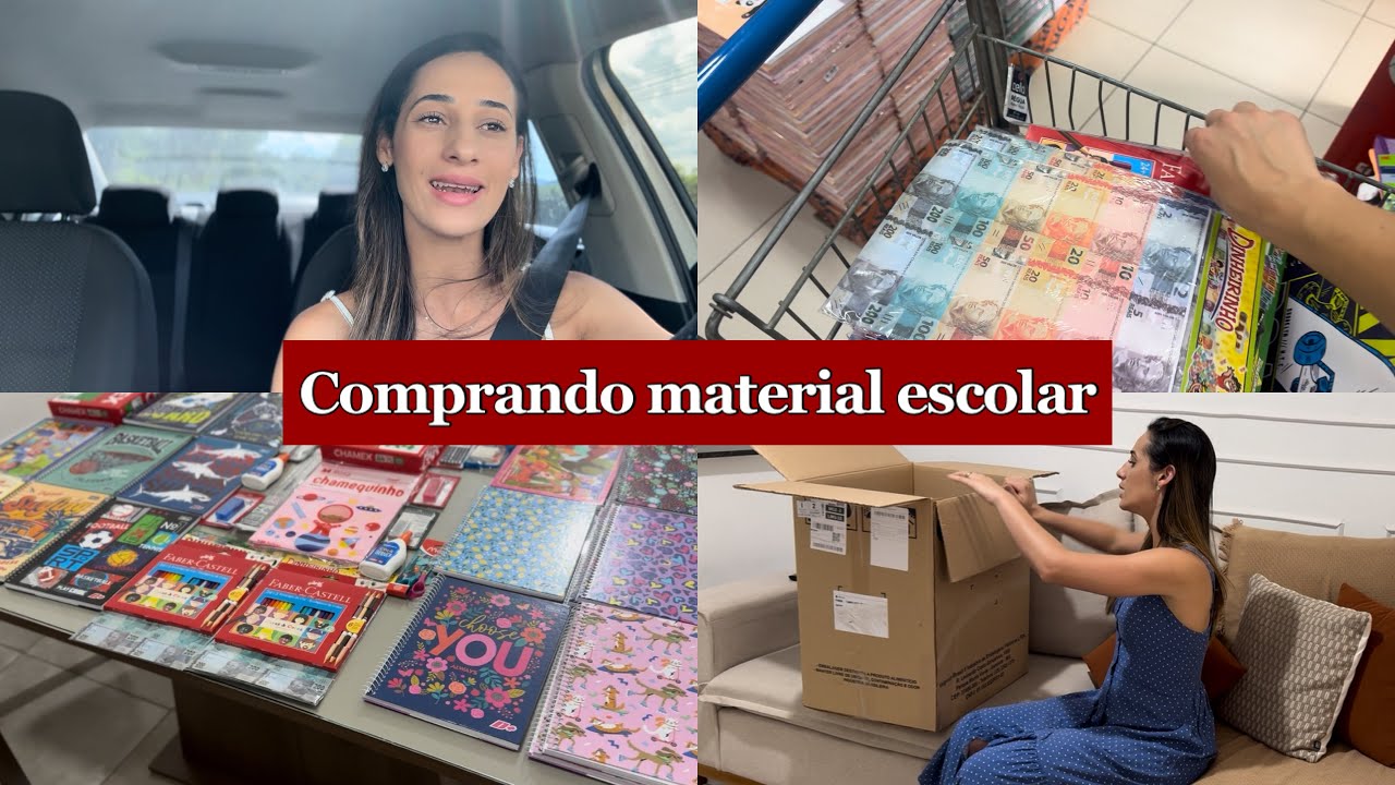 VLOG: comprando material escolar de última hora | até que enfim comprei as caixas | chegou! 