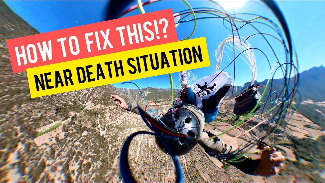 NEAR DEATH - Acro Paragliding going WRONG!!
