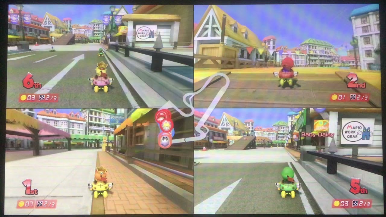 The 4 Mario Babies in Flower Cup [Mario Kart 8 Deluxe]