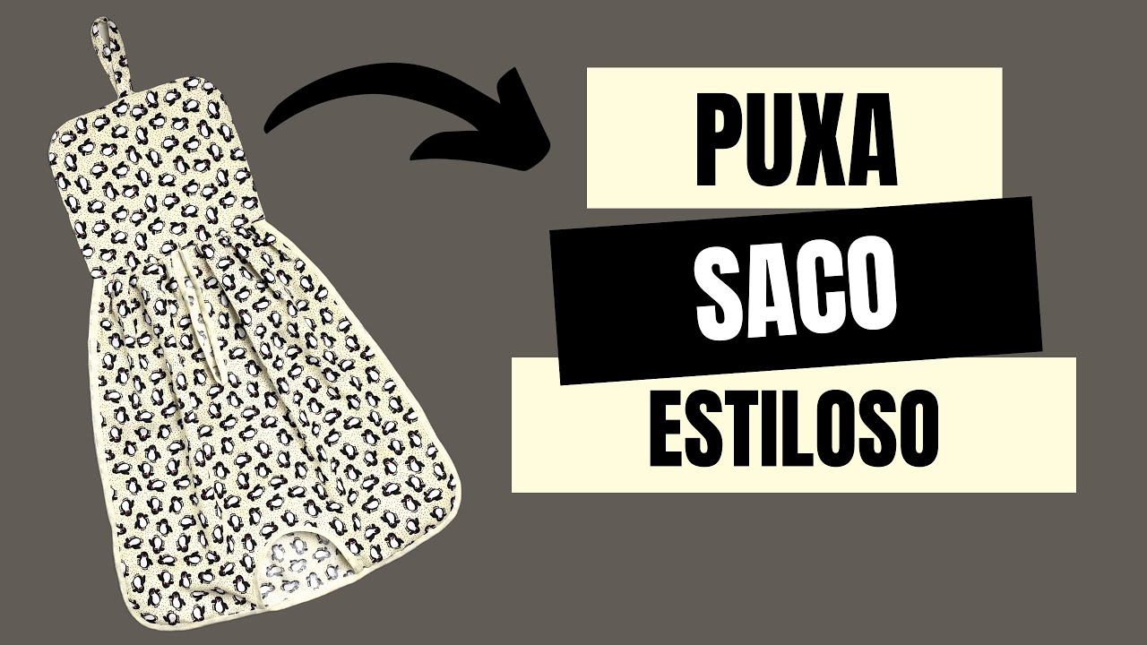 Como fazer puxa saco de tecido estiloso fácil - Passo a passo para iniciantes na costura