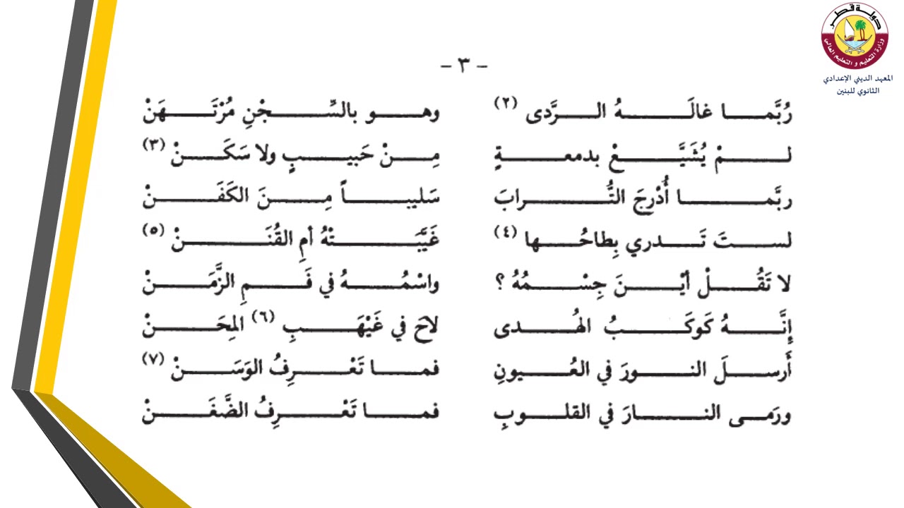 الأدب العربي- الثاني عشر- قصيدة الشهيد ج1- 12-1-2021