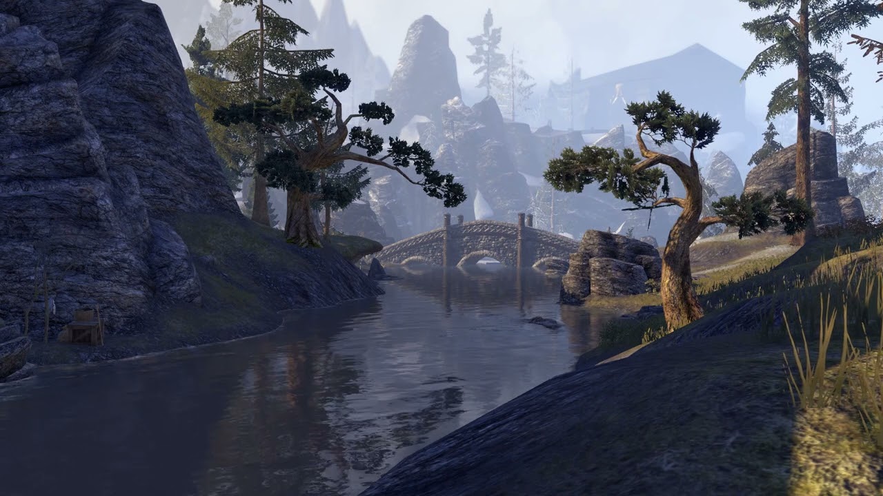 Elder Scrolls Online Ambience | Eastmarch | Calm River and Wind for Studying, Meditation | ASMR