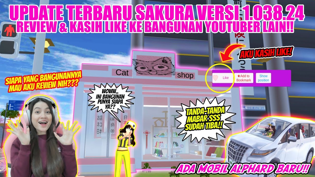 UPDATE 1.038.24!! SIAPA YG MAU BANGUNANNYA DI REVIEW & AKU LIKE?? SAKURA SCHOOL SIMULATOR - PART 361