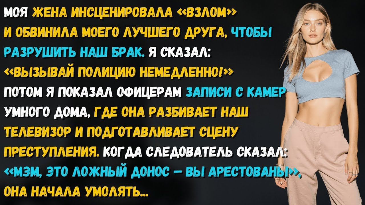 Жена инсценировала «взлом» и обвинила моего лучшего друга — но следователь сказал_ «Вы арестованы!»