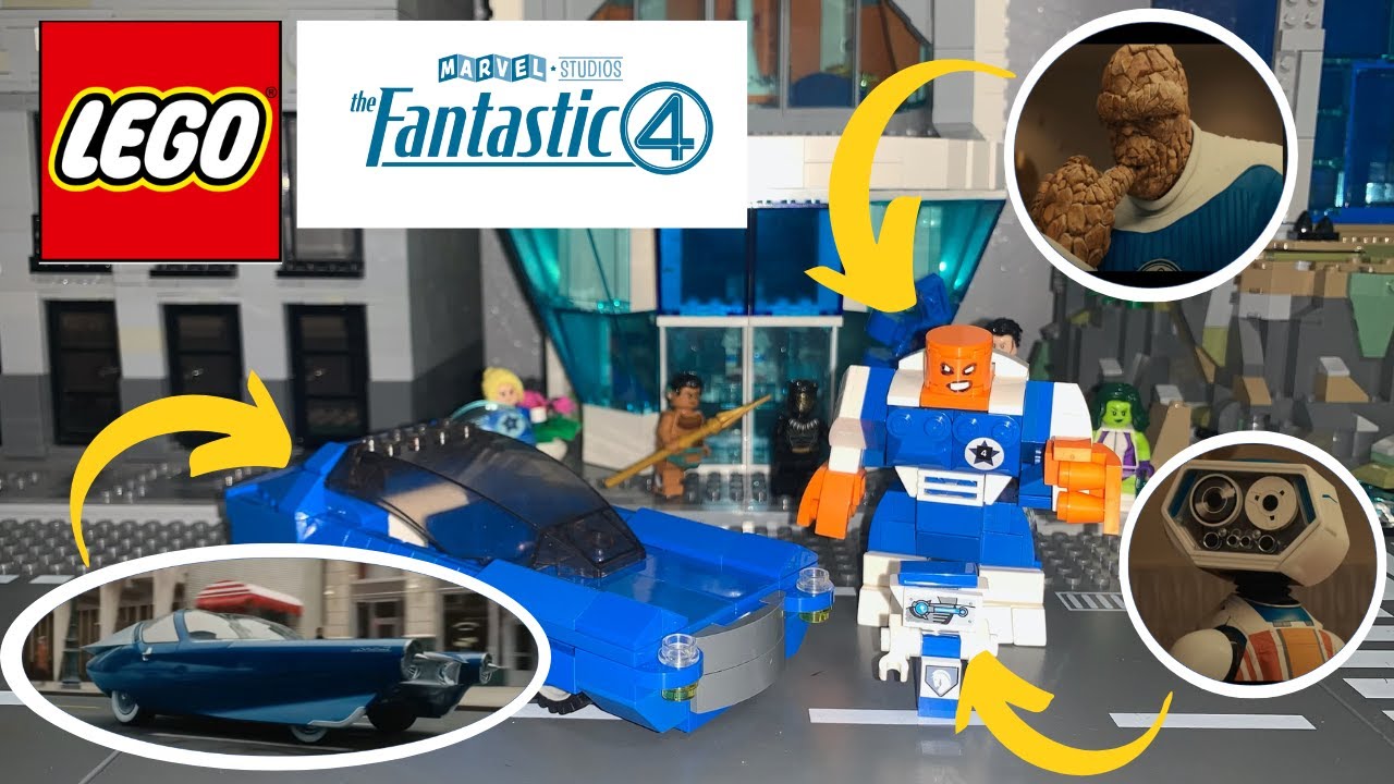 Lego Fantastic Four Building Tutorials for The Thing, Fantastic Car and H.E.R.B.I.E.!