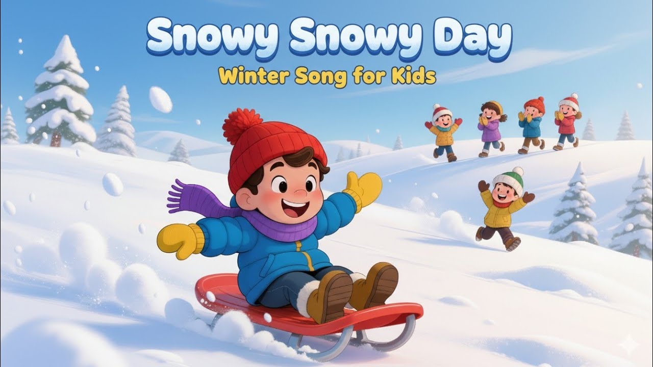 🌨️ Snowy Snowy Day | Winter Song for Kids | Fun Snow Rhyme & Dance ❄️