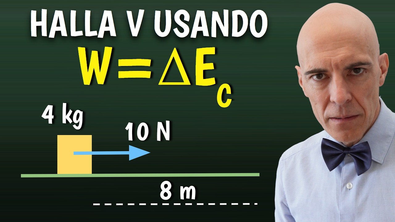Cómo calcular la velocidad usando el teorema trabajo-energía
