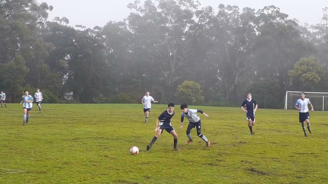 Morning soccer at muddy field