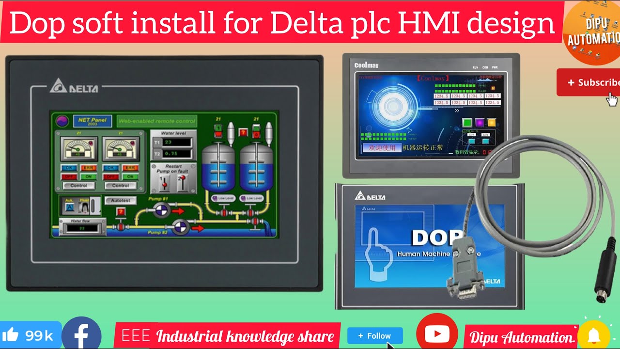 How to Delta plc HMI design software Dopsoft download and install